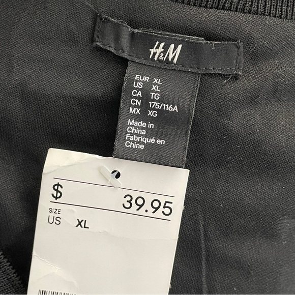 H&M multicolor metallic bomber jacket NWT XL - Picture 6 of 9